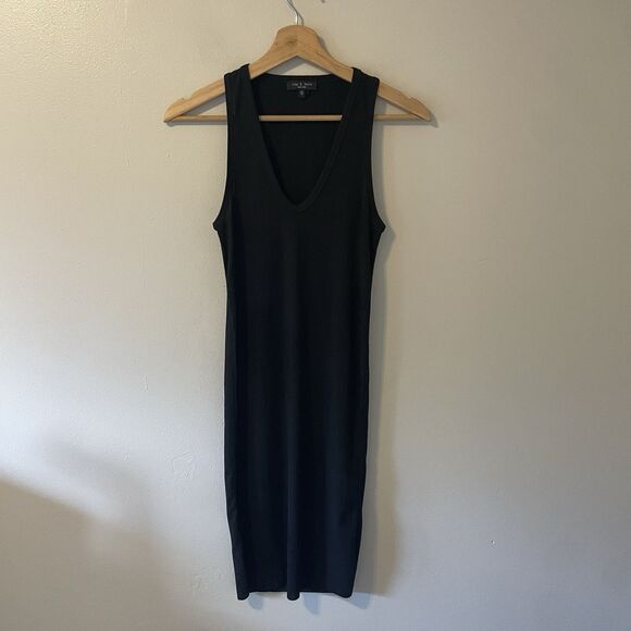 Rag And Bone Zoe Deep Vee Mini Dress XS - Picture 4 of 9